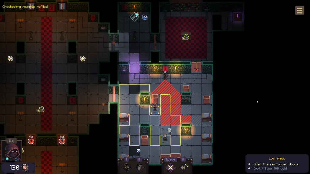 Wider view of the map in Spirited Thief.