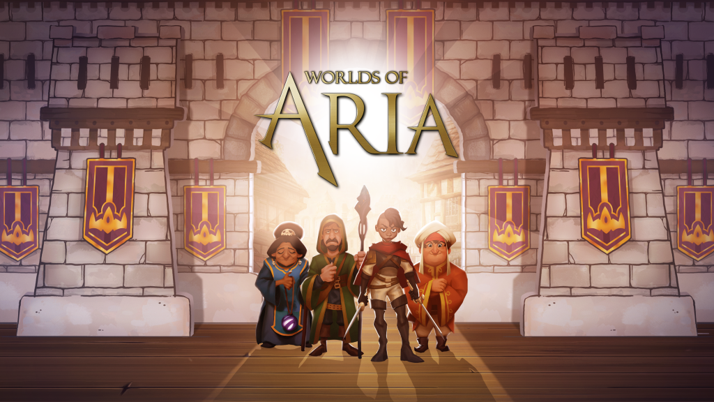 Worlds of Aria key art.